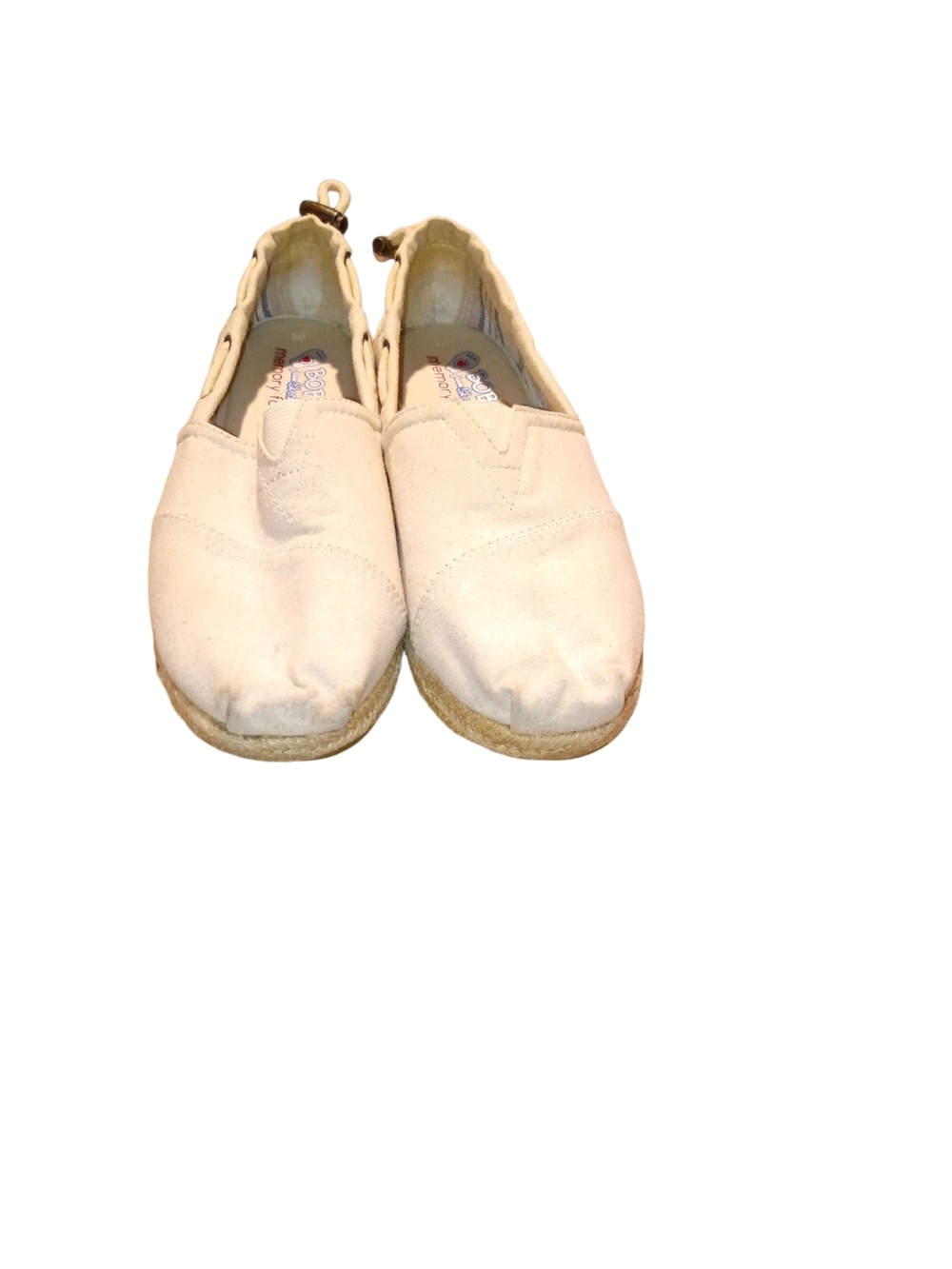 BOBS Skechers Women's Highlights-Set Sail Canvas Memory Foam Size 8. GUC